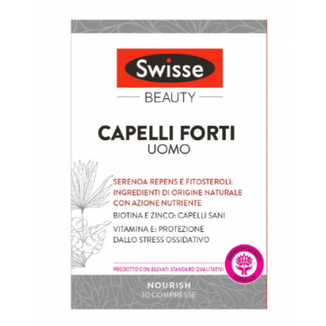 Swisse Capelli Forti Uomo 30 Compresse - Integratore rinforzante per i capelli