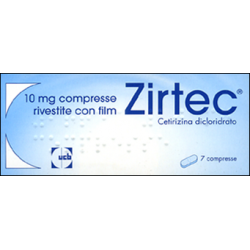 Zirtec con 10 mg di Cetirizina dicloridrato - 7 compresse rivestite con film