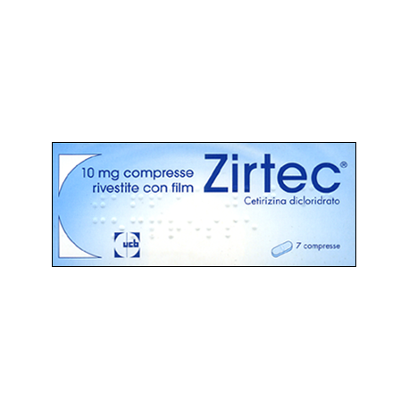 Zirtec con 10 mg di Cetirizina dicloridrato - 7 compresse rivestite con film