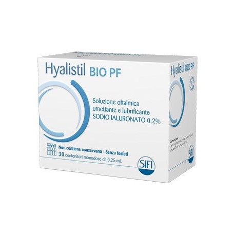 Hyalistil BIO PF Soluzione oftalmica monodose umettante e lubrificante 30 contenitori monodose da 0,25 ml