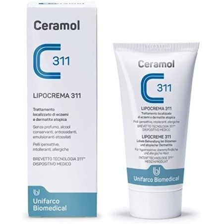 Ceramol Lipocrema 311 crema trattamento di eczemi e dermatite 100 ml Ceramol Lipocrema 311 crema trattamento di eczemi e dermatite 100 ml