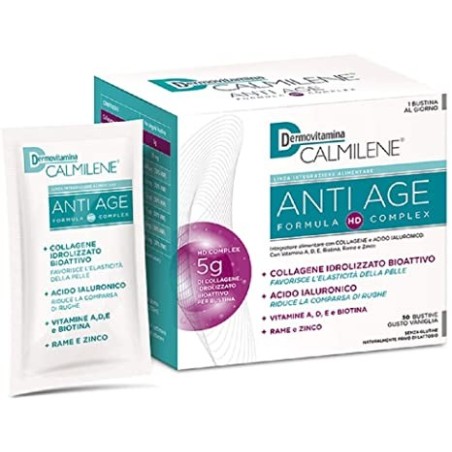 Dermovitamina Calmilene integratore anti età con collagene 30 bustine Dermovitamina Calmilene integratore anti età con collagene 30 bustine