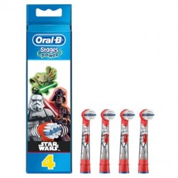 Oral B Stages Power Refill 4 testine di ricambio per spazzolino elettrico Star Wars
