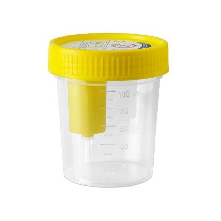 Linea F Contenitore sterile per urina per prelievo con provetta sottovuoto 120 ml Linea F Contenitore sterile per urina per prelievo con provetta sottovuoto 120 ml