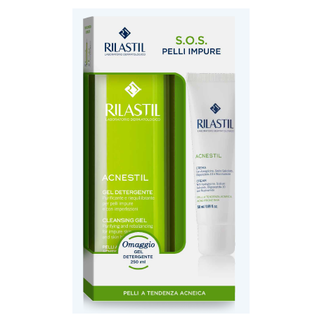 Rilastil Acnestil SOS Pelli Impure - Crema viso Acnestil + Gel detergente Acnestil in OMAGGIO Rilastil Acnestil SOS Pelli Impure - Crema viso Acnestil + Gel detergente Acnestil in OMAGGIO