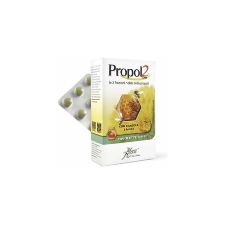 Aboca Propol2 EMF Bambini - Integratore per le difese immunitarie 45 tavolette gusto fragola e miele