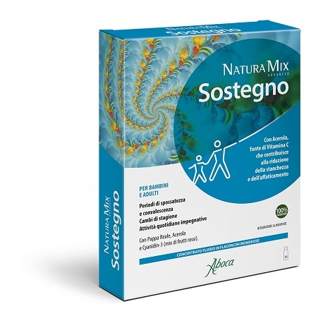 Aboca Natura Mix Sostegno - Integratore ricostituente 10 flaconcini