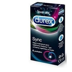 Durex Sync Preservativo stimolante per lui e lei con rilievi e lubrificante 6 pezzi