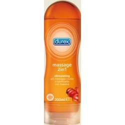 Durex Massage 2 in 1 Stimulating Gel massaggio corpo lubrificante intimo con guaranà 200 ml
