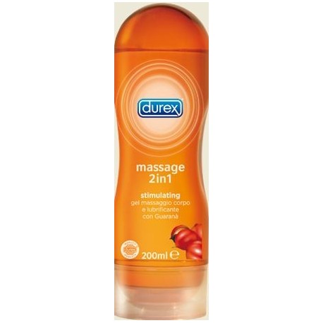 Durex Massage 2 in 1 Stimulating Gel massaggio corpo lubrificante intimo con guaranà 200 ml