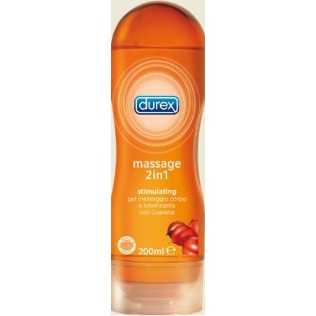 Durex Massage 2 in 1 Stimulating Gel massaggio corpo lubrificante intimo con guaranà 200 ml Durex Massage 2 in 1 Stimulating Gel massaggio corpo lubrificante intimo con guaranà 200 ml