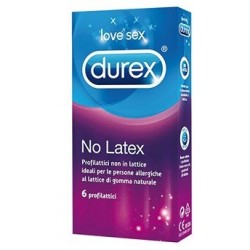 Durex No Latex profilattico in lattice sintetico anallergico 6 pezzi
