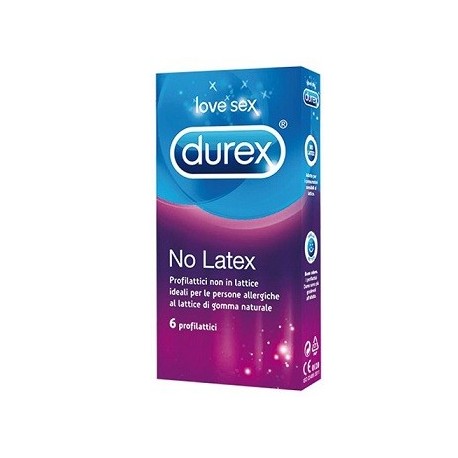 Durex No Latex profilattico in lattice sintetico anallergico 6 pezzi