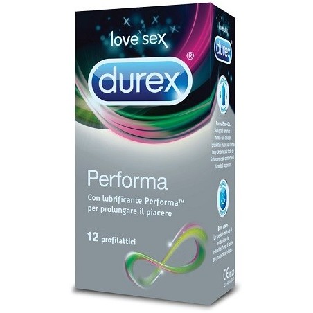 Durex Performa Profilattico ritardante lubrificante 12 pezzi Durex Performa Profilattico ritardante lubrificante 12 pezzi