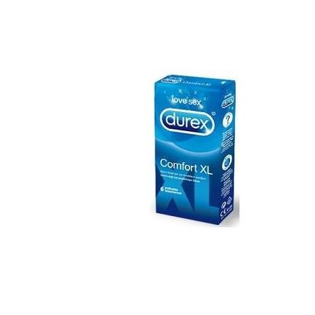 Durex Comfort XL preservativo extra large in lattice naturale 6 pezzi Durex Comfort XL preservativo extra large in lattice naturale 6 pezzi