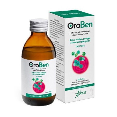 Aboca Oroben Aftagen - Collutorio lenitivo per le afte in bocca 150 ml Aboca Oroben Aftagen - Collutorio lenitivo per le afte in bocca 150 ml