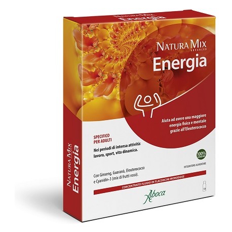 Aboca Natura Mix Advanced Energia - Integratore energizzante e ricostituente 10 flaconcini