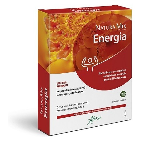 Aboca Natura Mix Advanced Energia - Integratore energizzante e ricostituente 10 flaconcini Aboca Natura Mix Advanced Energia - Integratore energizzante e ricostituente 10 flaconcini