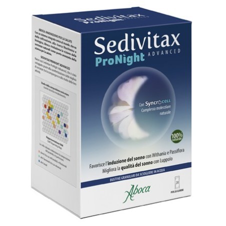 Aboca Sedivitax ProNight Advanced - Integratore per il sonno 20 bustine Aboca Sedivitax ProNight Advanced - Integratore per il sonno 20 bustine
