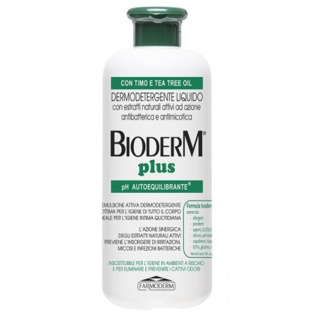 Bioderm Plus detergente corpo antibatterico con timo e tea tree oil 500 ml