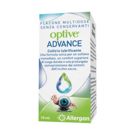 Optive Advance collirio lubrificante sollievo immediato per occhio secco 10 ml