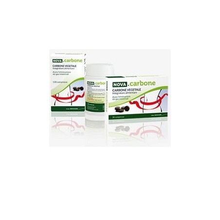 Nova Carbone Vegetale integratore per gas intestinali 120 compresse Nova Carbone Vegetale integratore per gas intestinali 120 compresse