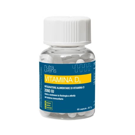 Miamo NutraIuvens Vitamina D3 (2000 UI) - Integratore Alimentare di Vitamina D3 60 compresse