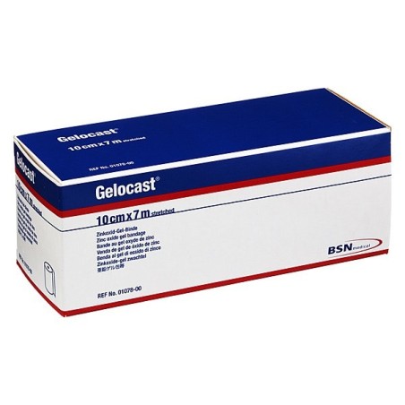 Gelocast benda all'ossido di zinco per bendaggio semirigido 7 m x 10 cm Gelocast benda all'ossido di zinco per bendaggio semirigido 7 m x 10 cm