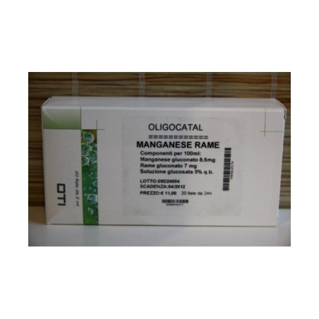 OTI Oligocatal Manganese Rame 20 fiale glucosate 2 ml OTI Oligocatal Manganese Rame 20 fiale glucosate 2 ml