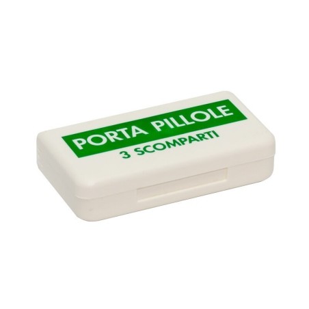 Farvisan portapillole con tre scomparti per compresse, pastiglie e capsule Farvisan portapillole con tre scomparti per compresse, pastiglie e capsule