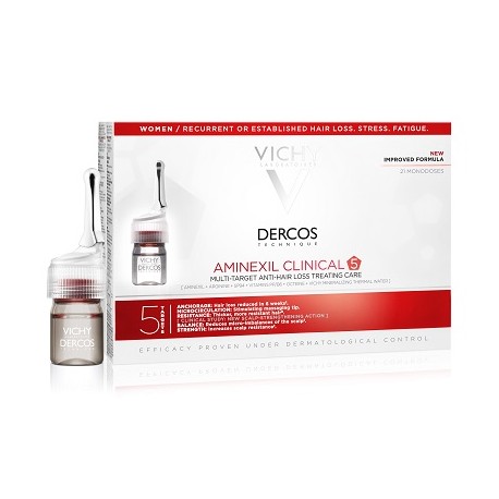 Vichy Dercos Aminexil Clinical 21 fiale anticaduta dei capelli per donna 6 ml