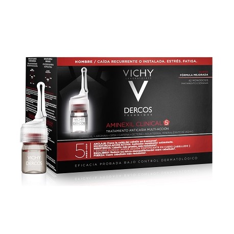 Vichy Dercos Aminexil 42 fiale per la caduta dei capelli da uomo 6 ml