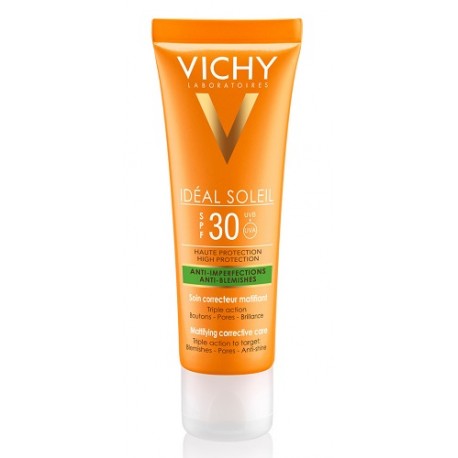 Vichy Ideal Soleil protezione solare viso effetto matt anti imperfezioni SPF 30 50 ml