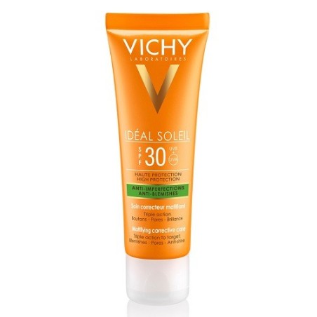 Vichy Ideal Soleil protezione solare viso effetto matt anti imperfezioni SPF 30 50 ml Vichy Ideal Soleil protezione solare viso effetto matt anti imperfezioni SPF 30 50 ml