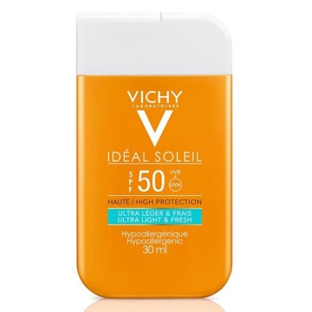Vichy Ideal Soleil fluido ultraleggero protezione solare viso corpo SPF50+ 30 ml Vichy Ideal Soleil fluido ultraleggero protezione solare viso corpo SPF50+ 30 ml