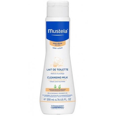 Mustela Latte di Toilette Detergente delicato per viso e sederino del bambino 200 ml