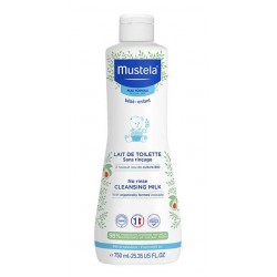 Mustela Latte di Toilette Detergente senza risciacquo per viso e sederino dei bambini 750 ml