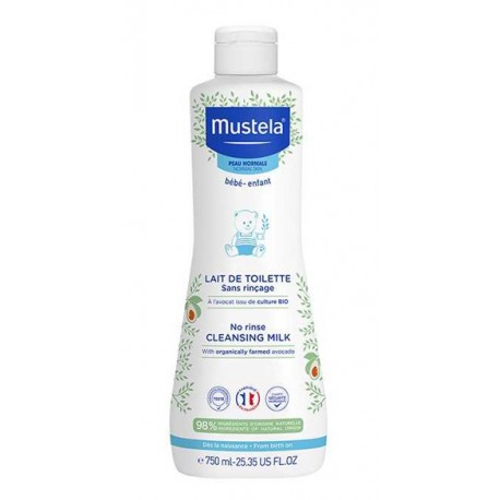 Mustela Latte di Toilette Detergente per viso e sederino bambini