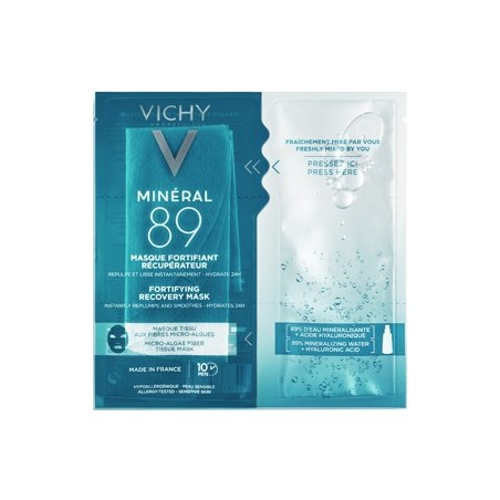 Vichy Mineral 89 maschera viso in tessuto riparatrice pelle sensibile 29 g Vichy Mineral 89 maschera viso in tessuto riparatrice pelle sensibile 29 g