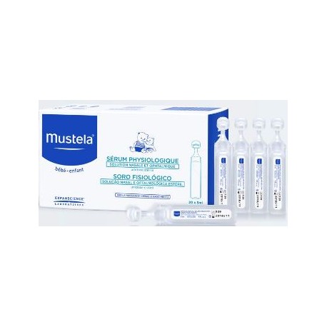 Mustela Soluzione Fisiologica lavaggi nasali 20 fiale monouso da 5 ml