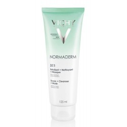 Vichy Normaderm 3 in 1 detergente, esfoliante, maschera per pelli impure 125 ml