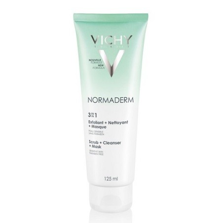 Vichy Normaderm 3 in 1 detergente, esfoliante, maschera per pelli impure 125 ml Vichy Normaderm 3 in 1 detergente, esfoliante, maschera per pelli impure 125 ml