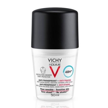 Vichy Homme deodorante uomo 48H anti-macchie e sudore 50 ml Vichy Homme deodorante uomo 48H anti-macchie e sudore 50 ml