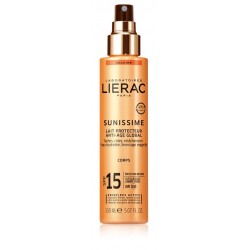 Lierac Latte solare corpo protettivo energizzante anti-età globale SPF15 150 ml