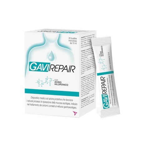 Gavirepair 20 bustine monodose contro il reflusso gastrico 10 ml Gavirepair 20 bustine monodose contro il reflusso gastrico 10 ml