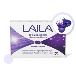 LAILA 14 capsule molli con olio di lavanda per contrastare l'ansia e favorire il sonno
