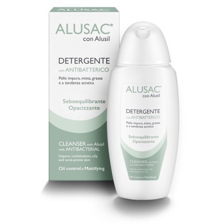 Alusac con Alusil detergente viso con antibatterico seboriequilibrante 125 ml Alusac con Alusil detergente viso con antibatterico seboriequilibrante 125 ml