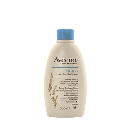 Aveeno Dermexa bagno doccia emolliente per pelle secca 300 ml