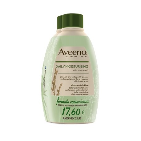 Aveeno Detergente intimo idratante delicato e lenitivo 2 flaconi da 500 ml