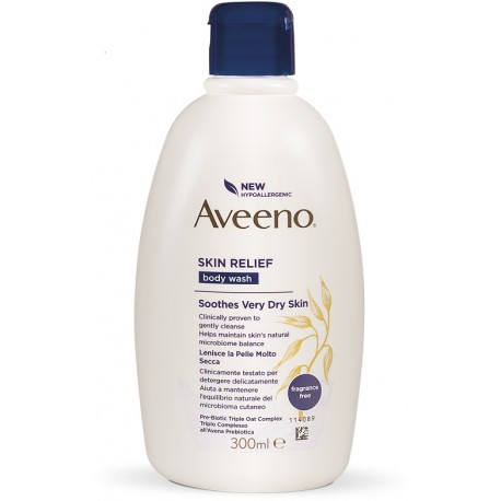 Aveeno Skin Relief Body Wash detergente corpo lenitivo pelle secca 300 ml